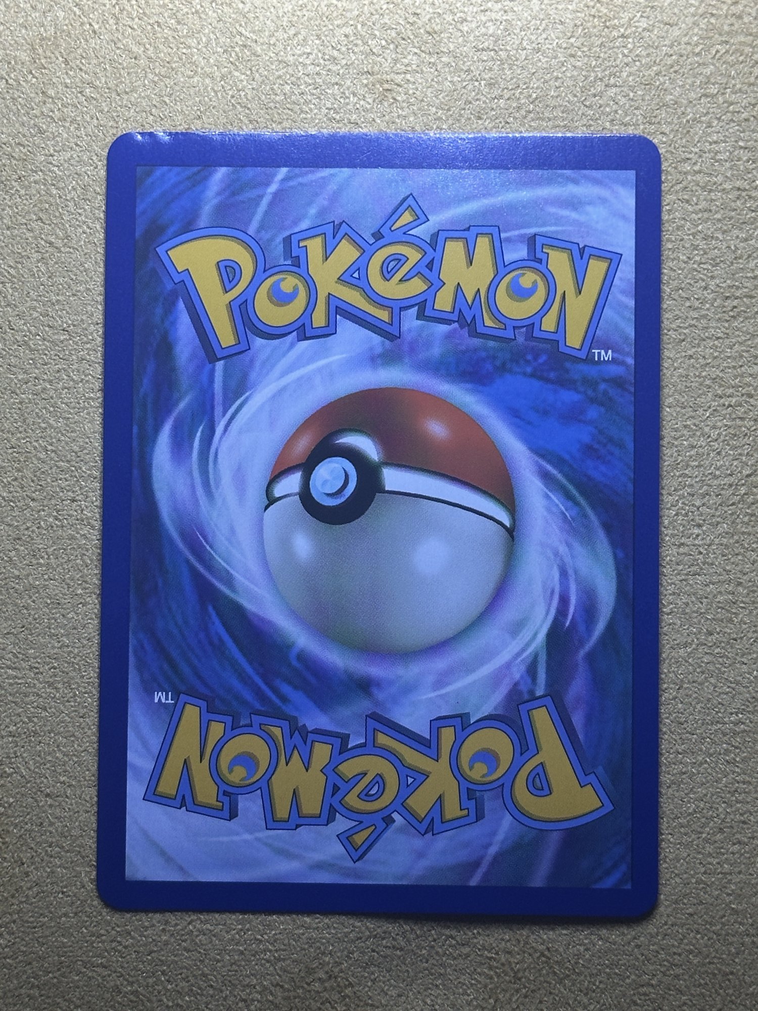 Card back before