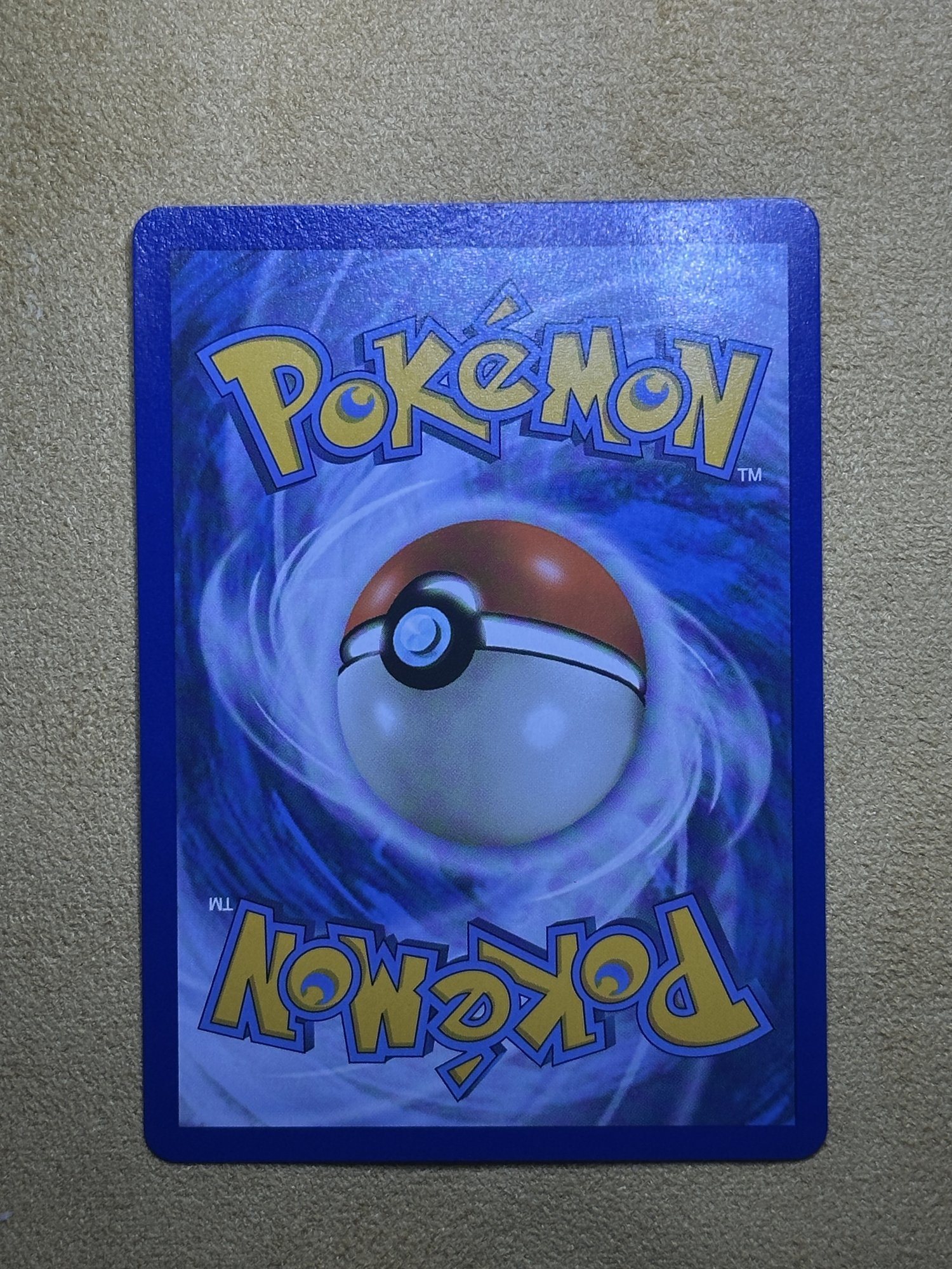 Card back after