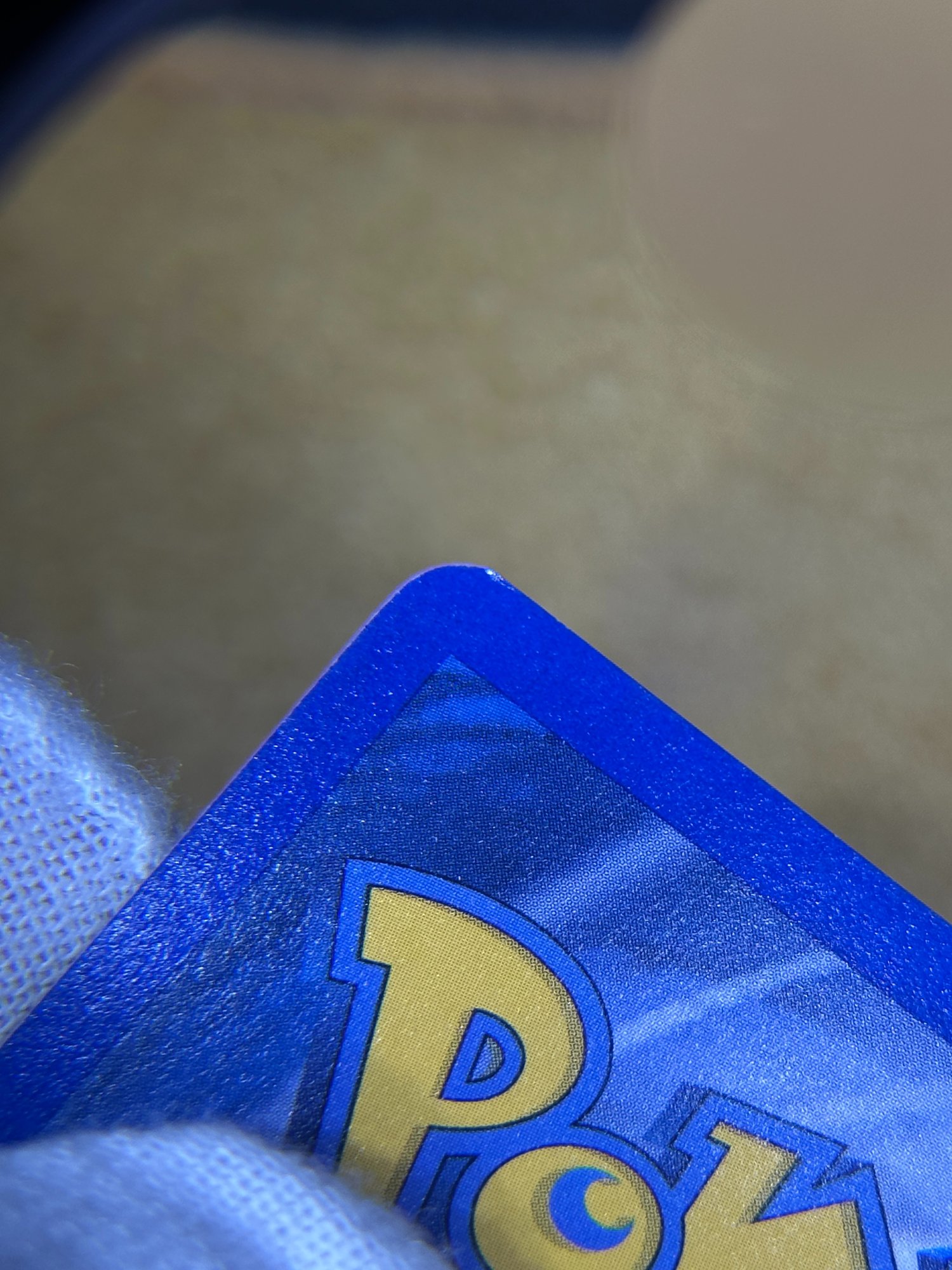 Corner dent before