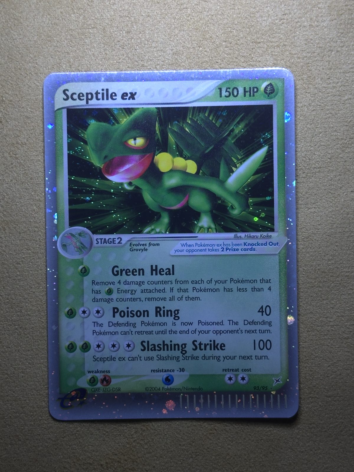 Before Sceptile EX front full card