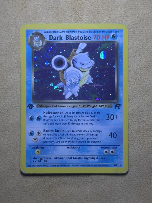 Dark Blastoise (Team Rocket · 1st Edition) after restoration by Pokejem