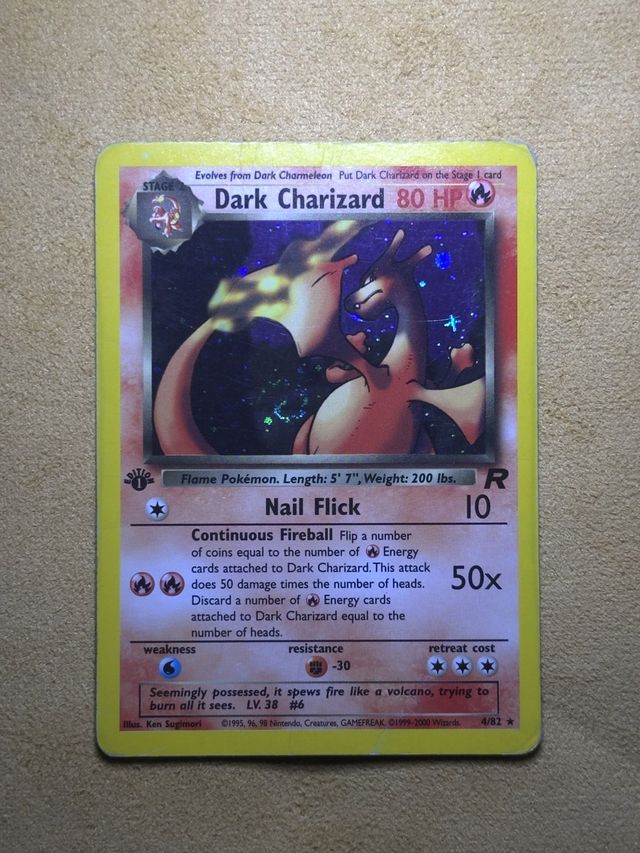 Dark Charizard (Team Rocket · 1st Edition) after restoration by Pokejem