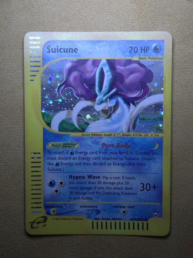 Suicune EX (Holo Rare) after restoration by Pokejem